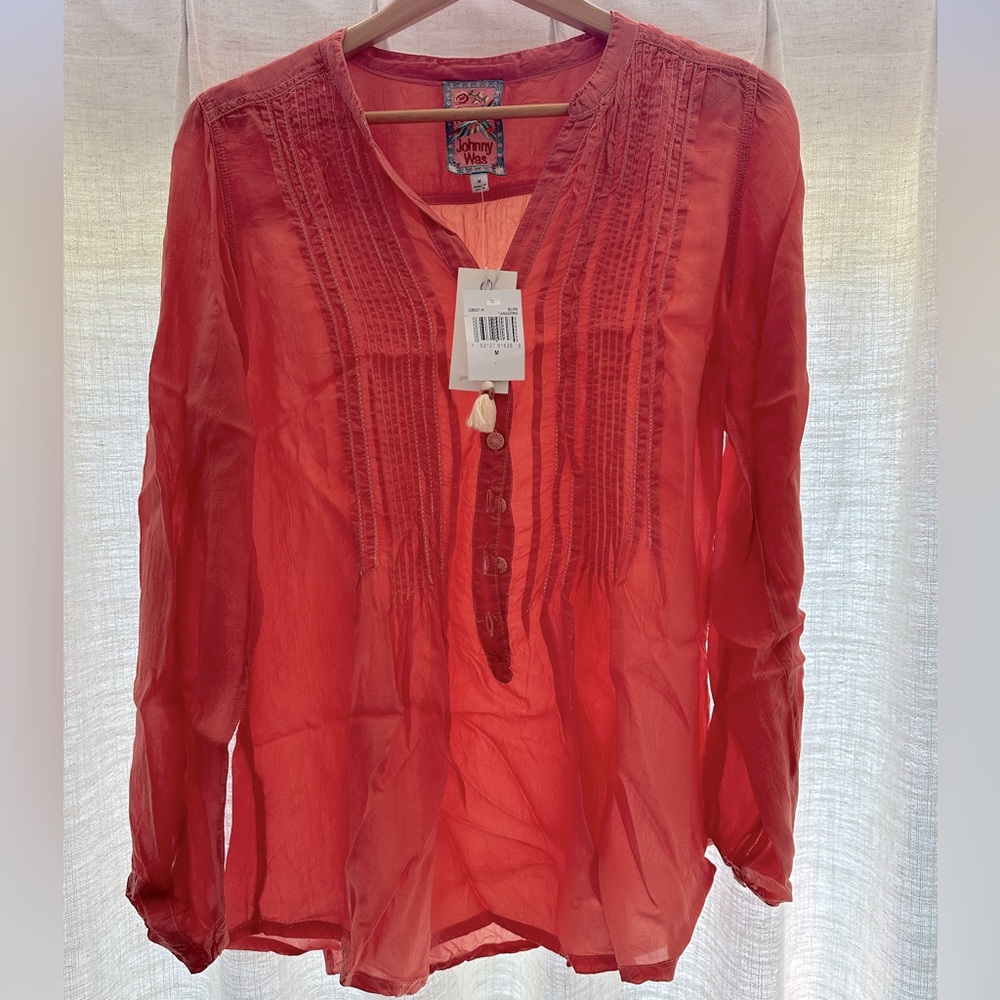NWT Johnny Was “Pandora Long-Sleeve Tunic” Top